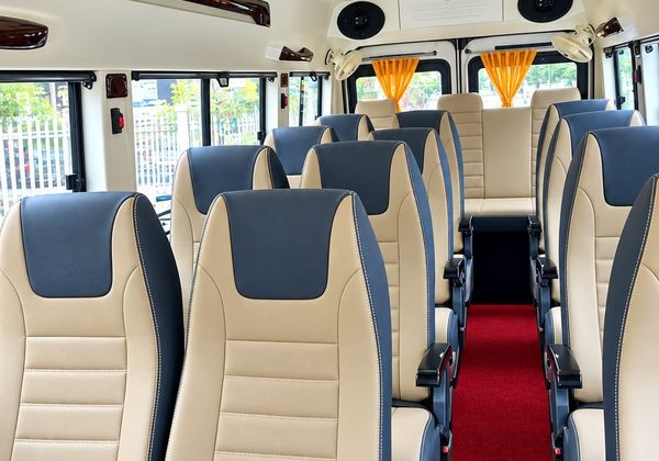 Tempo Traveller luxury interior - Agra Cabs